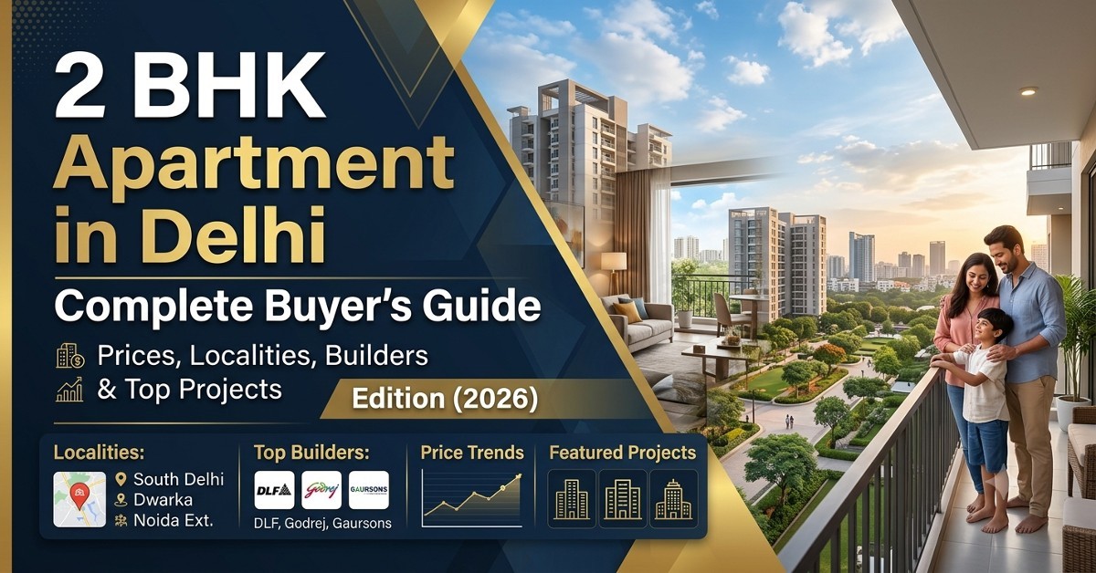 2 BHK Apartment in Delhi 2026 | Prices, Best Areas & Top Builders — blog featured image on My Property Fact
