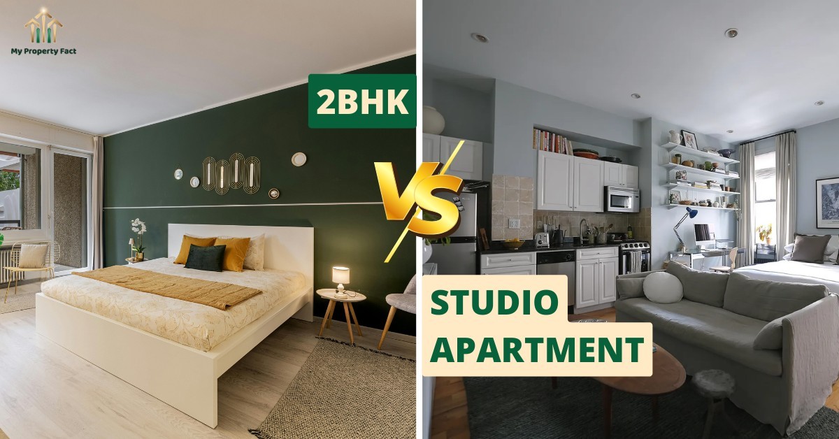 2 BHK vs Studio Apartment: Which One Is Right for You? — blog featured image on My Property Fact 2 BHK vs Studio Apartment: Which One Is Right for You? — blog featured image on My Property Fact