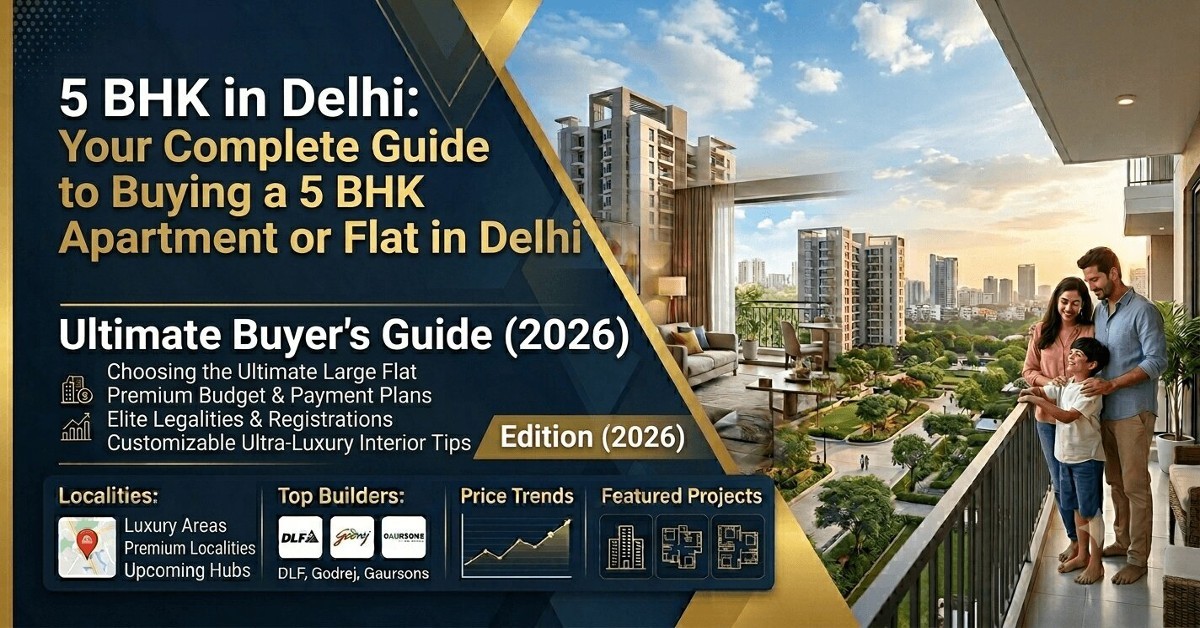  5 BHK in Delhi 2026 | Top 5 BHK Apartments & Flats for Sale — blog featured image on My Property Fact