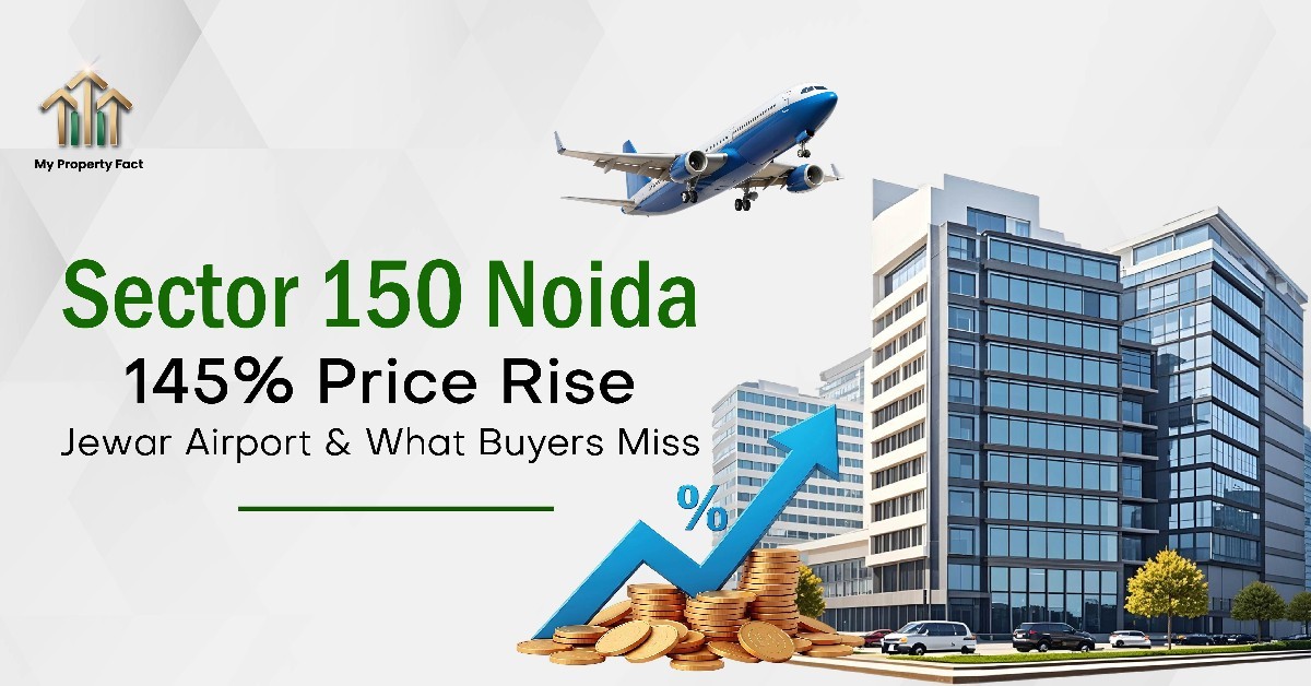 Sector 150 Noida – 145% Price Rise, Jewar Airport & What Buyers Miss — blog featured image on My Property Fact